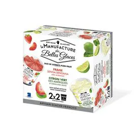 Duo de sorbets Fraise / Citron vert (312g)