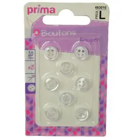 LA BROSSE ET DUPONT, PRIMA Boutons Blanc 10mm l'unité