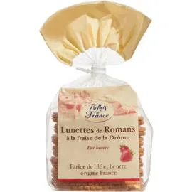 Biscuits Lunettes de Romans fraise (350g)