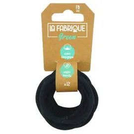 Elastique cheveux noir (x12)