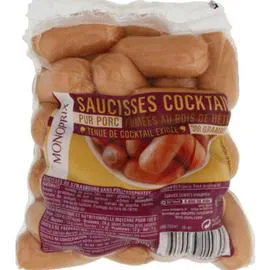 MONOPRIX Saucisses Cocktail pur porc 300g