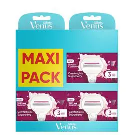 GILLETTE, VENUS Lames De Rasoirs Comfortglide Sugarberry Skin Cushion x9