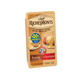 Fromage à raclette duo fumée et classique (420g)