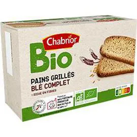 CHABRIOR BIO Pains grillés blé complet BIO 250g