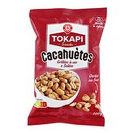 MARQUE REPÈRE, TOKAPI Cacahuètes Grillées à sec 200g