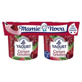 MAMIE NOVA Yaourt aux fruits gourmand cerise griotte 2x150g