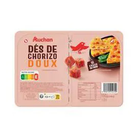 AUCHAN Dés de chorizo doux 2x60g