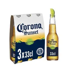 Bière citron vert et sucre de canne Sunset (3x33cl)