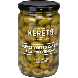 Olives vertes cassées à la provençale (400g )