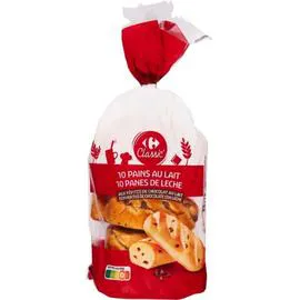 Pains au lait pépites chocolat lait (10x35g)