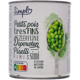 Petits pois très fins à l'étuvée (560g)