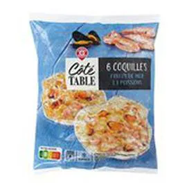 MARQUE REPÈRE, CÔTÉ TABLE Coquilles poisson Et fruits de mer x6 660g