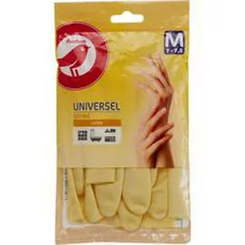 Gants de ménage en latex satiné taille M (l'unité)