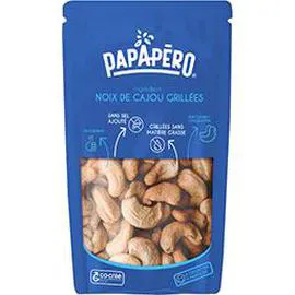 PAPAPÉRO Noix de cajou grillées sans sel & sans matière grasse 100g