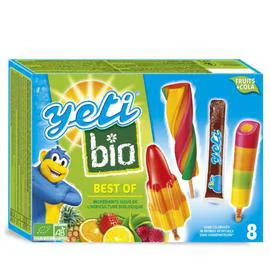 Glaces à l'eau bio assortiment Best Of (8x50g)