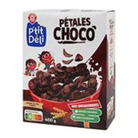 MARQUE REPÈRE, P'TIT DÉLI Pétales de blé Au chocolat 400g
