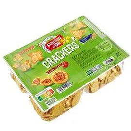 BOUTON D'OR Crackers à l'emmental, goût pizza, sésame & pavot 380g