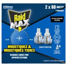Recharge Répulsif Moustiques et Moustique Tigres (x2)