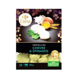 Pâtes fraîches chèvre & épinards (300g)