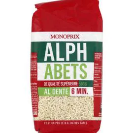 MONOPRIX Alphabets, de qualité supérieure 500g