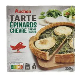 Tarte au chèvre et aux épinards à la crème fraîche (350g)