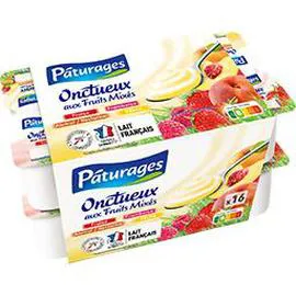 Yaourt Onctueux aux fruits mixés (16x125g)