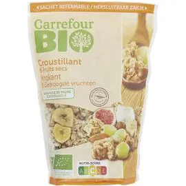 CARREFOUR BIO Croustillant bio 6 fruits secs 375g