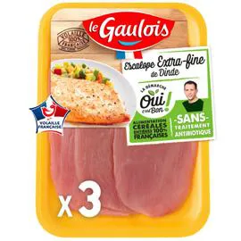 Escalopes de dinde extra fine (3x120g)