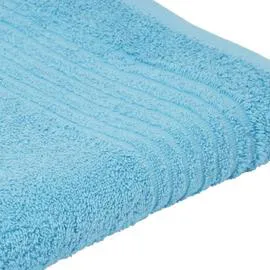 Serviette de bain turquoise 100% coton 50x90 cm (l'unité)