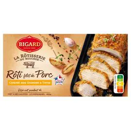Rôti filet de porc cuisiné oignons et thym (400g)