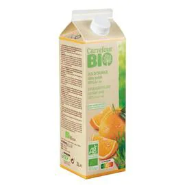 CARREFOUR BIO Jus d'orange bio sans sucres ajoutés 2l