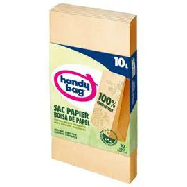 HANDY BAG Sac poubelle en papier 10L 100% compostable x10