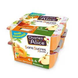 Spécialité pommes abricots Bergeron pommes sans sucres ajoutés (8x100g)
