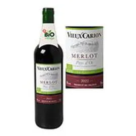 MARQUE REPÈRE, VIEUX CARION Vin rouge Merlot Bio Pays d'Oc IGP 75cl