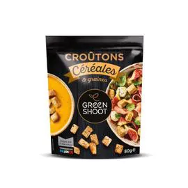 GREENSHOOT Croutons céréales et graines 80g