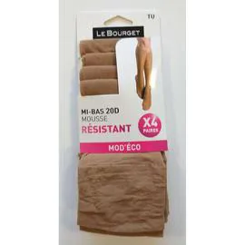 Lot De Mi-Bas Mousse X4 (l'unité)