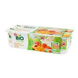 MARQUE REPÈRE, BIO VILLAGE Yaourts brassés Bio - Fruits jaunes 8x125g