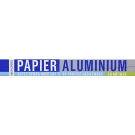 Papier aluminium 20 mètres (l'unité)