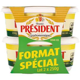 Beurre gastronomique demi-sel (2x250g)