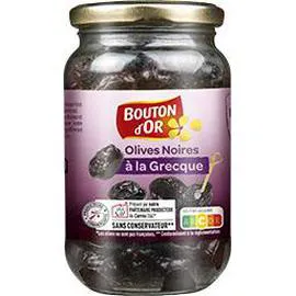 BOUTON D'OR Olives noires à la grecque 250g