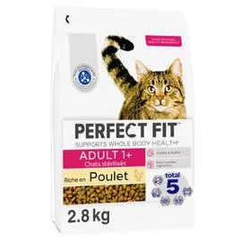 Croquettes riche en poulet pour chat adulte stérilisé Adult 1+ (2,8kg)