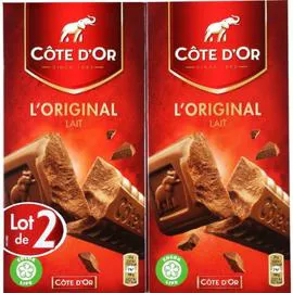 L'Original tablettes de chocolat au lait (2x200g)