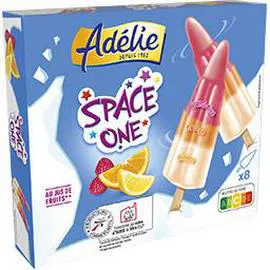 Glace à l'eau Space One citron/orange/framboise (8x60ml)