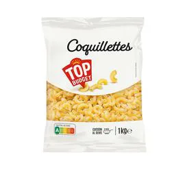 TOP BUDGET Pâtes coquillettes 1kg