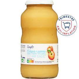 CARREFOUR SIMPL Compote de pommes allégée en sucres 720g