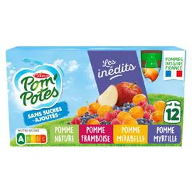 MATERNE, POM'POTES Compote assortiment 12x90g
