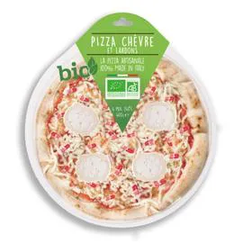 Pizza chèvre lardons Bio (400g)