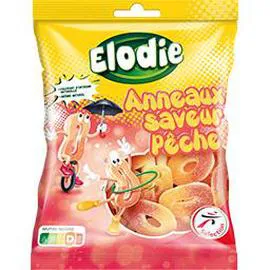 Bonbons anneaux saveur pêche (275g)