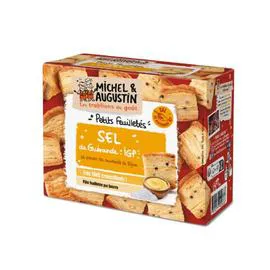 Petits feuilleté au sel de Guérande et pointe de moutarde de Dijon (80g)