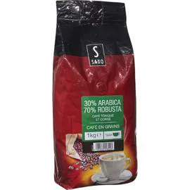 Café grains 30% arabica 70% robusta (1kg)